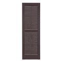 Mr Mxyzptlk Perfect Shutters IL501567025 Premier Louver Exterior Decorative Shutter; Sienna Brown - 15 x 67 in. IL501567025